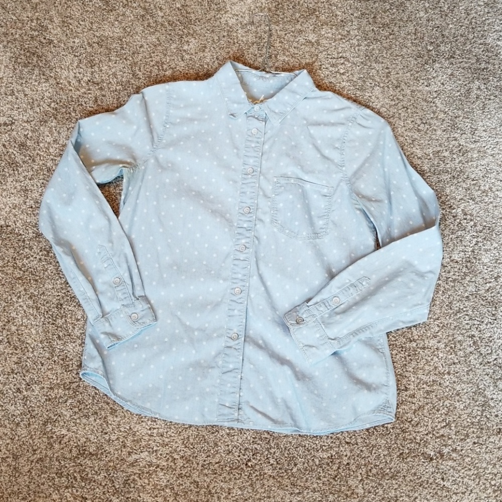 Madewell Polka Dot Button Down Pocket Shirt